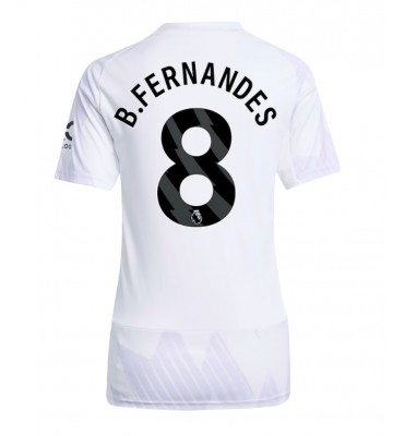 Manchester United Bruno Fernandes #8 Bortatröja Kvinnor 2025-26 Kortärmad